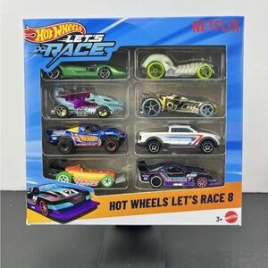Netflix Hot Wheels Let's Race 8-Pack Die-Cast Cars